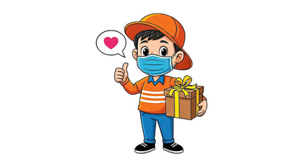 Delivery Vector Illustration Efficient Express Free Shipping for Online Shop & E-commerce with Courier Services Bike, Motorcycle, Truck, Handcart