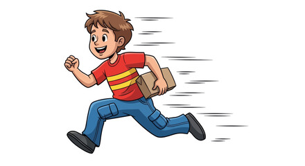 Delivery Vector Illustration Efficient Express Free Shipping for Online Shop & E-commerce with Courier Services Bike, Motorcycle, Truck, Handcart