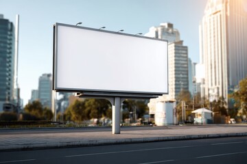 Fototapeta premium Blank Billboard Mockup: Urban Advertising Template