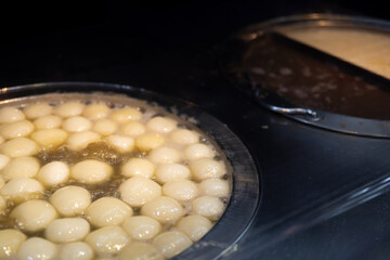 Fried dumpling at Ningxia night market in Taipei
