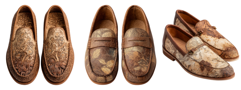 Elegant Stylish Slip-On Shoes with Intricate Nature Design