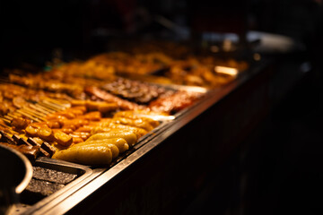 Grilled pork at Ningxia night market in Taipei