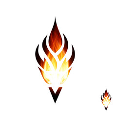 vector illustration of a burning fire