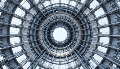Circular Core of a Futuristic Metallic Structure
