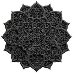 Intricate Vintage Mandala Design on Transparent Background