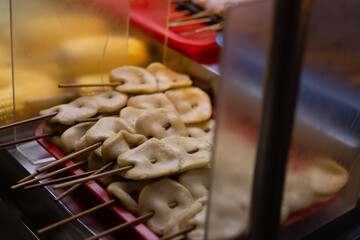 Grilled chicken at Ningxia night market in Taipei close up