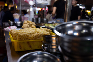 Taiwanese noodle at Ningxia night market in Taipei