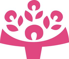 사람 여성 꽃 심볼