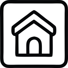 home icon on a white background