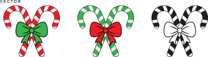 Christmas candy cane stripes vector illustration