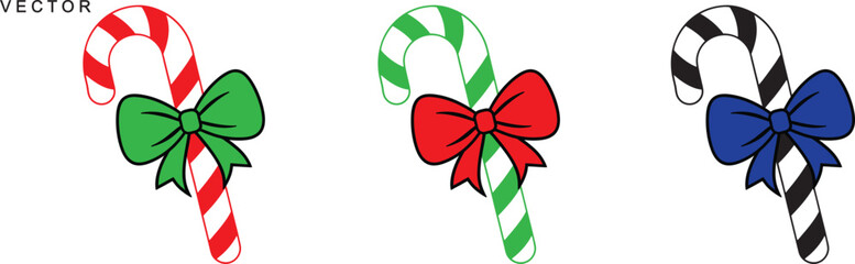 Christmas candy cane stripes vector illustration