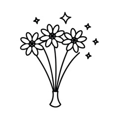 bouquet of snowdrops vector art