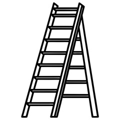 Geometric Ladder Line Drawing Vector