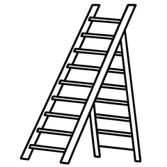 Geometric Ladder Line Drawing Vector