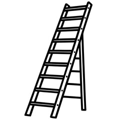 Geometric Ladder Line Drawing Vector