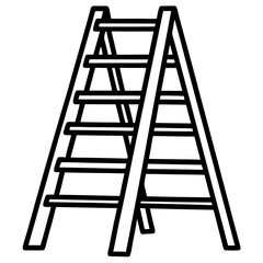Geometric Ladder Line Drawing Vector