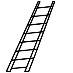 Geometric Ladder Line Drawing Vector