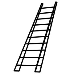 Geometric Ladder Line Drawing Vector