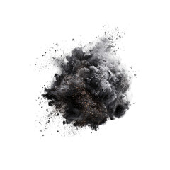 Obraz premium Abstract explosion of dark gray and black smoke