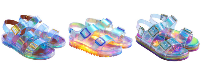Colorful Transparent Sandals for Summer Fashion and Casual Style