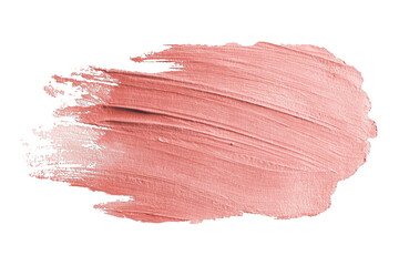 A pink brush stroke on a white background