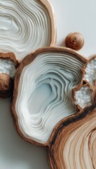 Layered Wood and Resin Art
