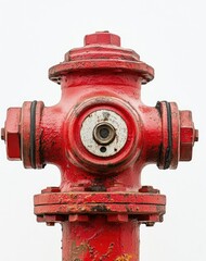 Fototapeta premium Close-up of a red fire hydrant