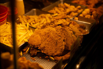 Fried chicken at Ningxia night market in Taipei