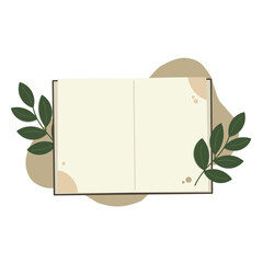 Open book mockup template for design and presentation