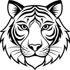 Obraz premium tiger head vector