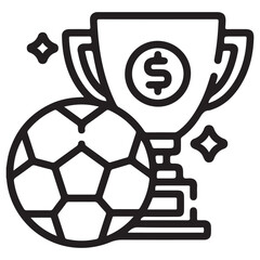 Obraz premium Championship Trophy Icon - Gold Cup with Laurel Wreath - White BG EPS 10