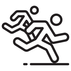 Marathon Runners Vector - Diverse Athletes in Race - White BG EPS 10