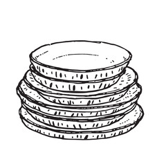 Ceramic plate simple design kitchenware tableware line art kitchen inspiration