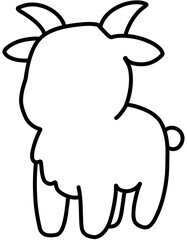 염소 양 캐릭터 동물