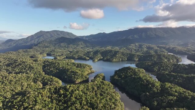 Spectacular aerial footage of Copperload Dam Queensland Australia