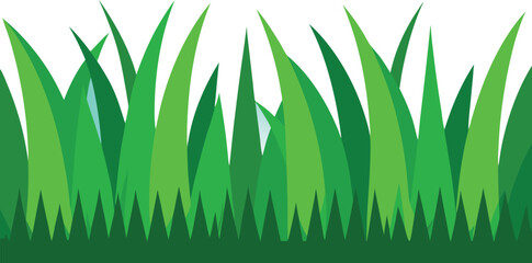 Natural Green Grass Border Design for Frames and Creative Projects