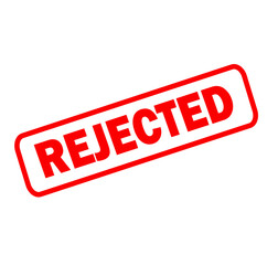 red rejected stamp on white background