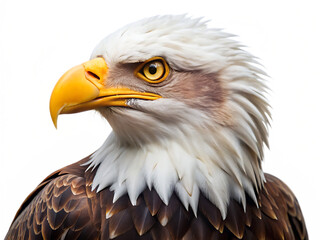Obraz premium bald eagle isolated on white background PNG, AI GENERATED