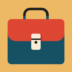Minimalist Business Bag Icon Design for Professional Use in Various Colors