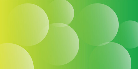 Abstract Gradient Background With Green and Yellow Overlapping Bokeh Circles