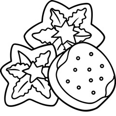 Holiday Cookie Treats Minimalist Line Art