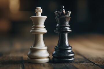 Chess Kings Facing Off