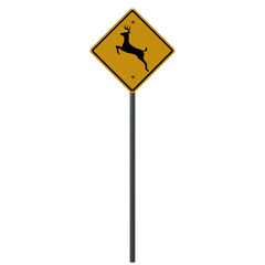 Road sign deer ahead
