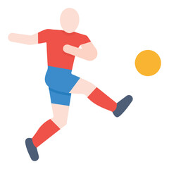 Soccer Player Celebrating Icon - Goal Scorer - EPS 10