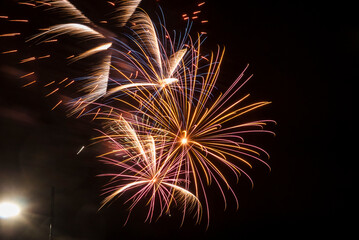 Multiple fireworks against a black sky_20101219_05962