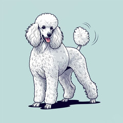 animal, cute, pet, dog, puppy, domestic, funny, home, adorable, friendly, cocker spaniel, doggy, illustration, brown, vector, spaniel, happy, friend, young, canine, white, fur, playful, breed, cocker,