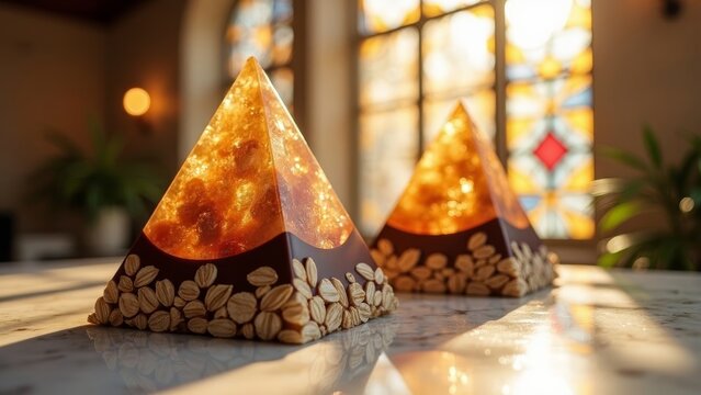 Creative pastry art presentation