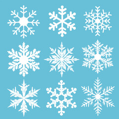 Fototapeta premium Snowflake Vector Set