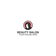 beauty logo design for cosmetic or beauty salon with creative illustration