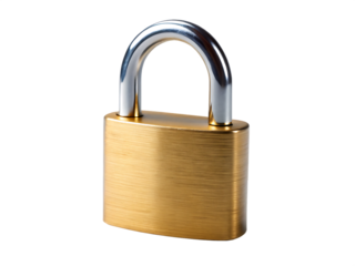  padlock isolated on white background PNG, AI GENERATED